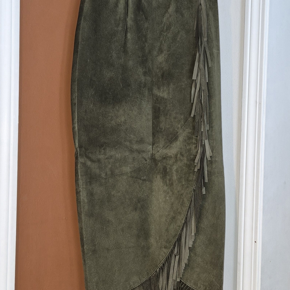 Olive Fringe Women's Skirt